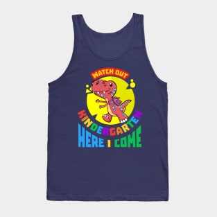 Watch Out Kindergarten Here I Come | Kindergarten Dinosaur Tank Top